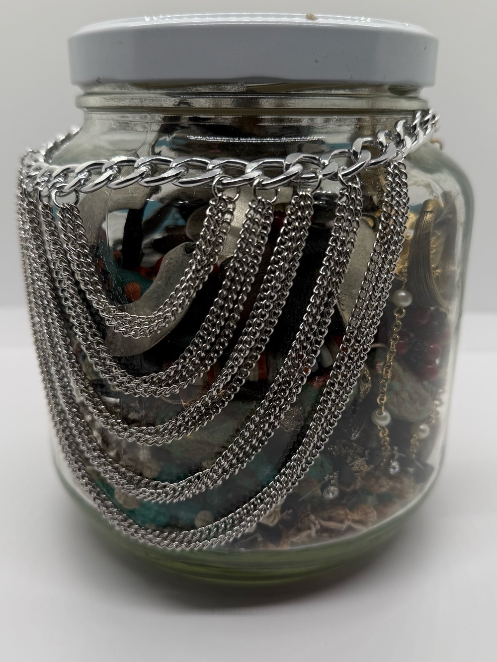 Large Multi Piece Jewelry Jar